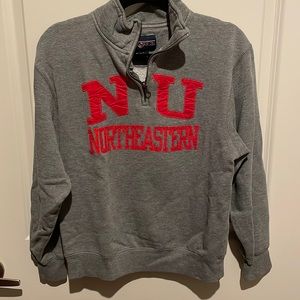 Northeastern University quarter zip sweatshirt